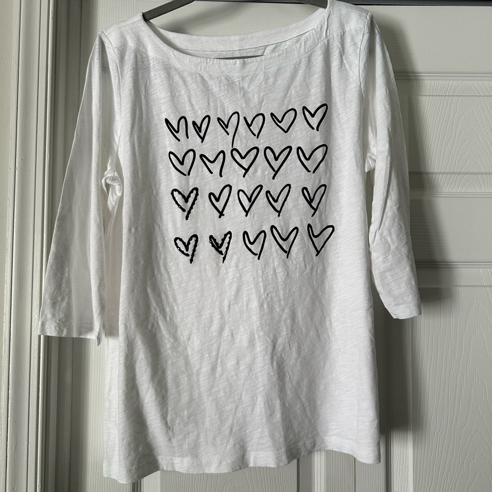 EUC Loft white graphic t-shirt